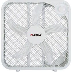 Lorell 3-Speed Box Fan, 4-13/100 inWx20-63/100 inLx21 inH, White
