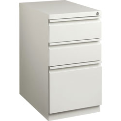 Lorell Mobile Pedestal File, 15 in x 19-7/8 in x 27-3/4 in, Light Gray