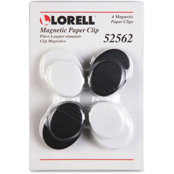Lorell Magnetic Paper Clip, 6/PK, Ast