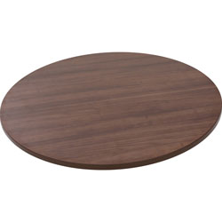 Lorell Tabletop, Round for Height-adjust Base, 35-1/2 inDia x 1 inH, Walnut