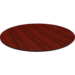 Lorell Tabletop, Round, Knife-edge, 42 in Diameter x 1 in, Mahogany