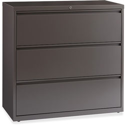 Lorell Lateral File, 3-Drawer, 42 inx18-5/8 in,40-1/4 in, Medium Tone