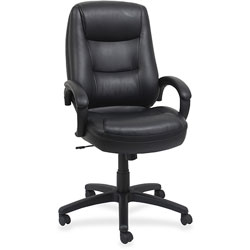 Lorell Executive High-Back Chair, 26-1/2 inx28-1/2 inx47-1/2 in,Black