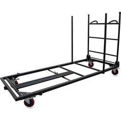 Lorell Folding Table Cart, 30 in x 45-7/25 in x 75-43/50 in, Charcoal