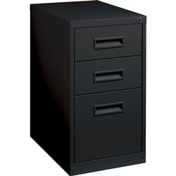 Lorell Box/Box/File Pedestal, 1 Divider, 15"x23"x28", Black