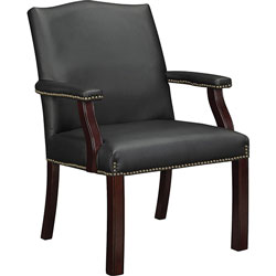 Lorell Traditional Guest Chair, 25 inx27-1/2 inx35-3/4 in, BK