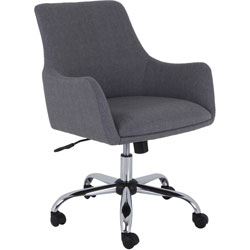Lorell Mid-century Modern Guest Chair - Gray - 1 Each