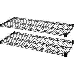 Lorell Extra Shelves for Wire Shelving, 48 in x 24 in, Black