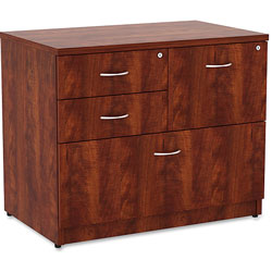 Lorell 4-Drawer Lateral File, 35-1/2 in x 22 in x 29-1/2 in, Cherry