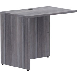 Lorell Weathered Charcoal Laminate Desking, 35 in x 24 in x 29.5 inReturn Shell, 1 in Top, Material: Polyvinyl Chloride (PVC) Edge, Finish: Weathered Charcoal Laminate
