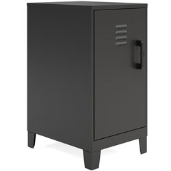 Lorell Locker - 2 Shelve(s) - In-Floor - for Office, Home, Garage, Classroom, Basement, Playroom, Sport Equipments, Toy, Game - Overall Size 27.5 in x 14.3 in x 18 in - Black - Steel