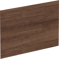Lorell Adaptable Panel Dividers, 24 in Width x 2 in Height x 37 in Depth, Aluminum, Walnut