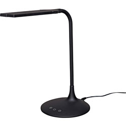 Lorell LED Desktop Lamp, 2-in-1, 26 in High, Black
