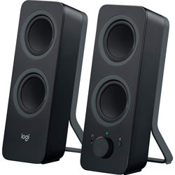 Logitech Computer Speakers, w/Bluetooth, 3-1/2 inx4-9/10 inx9-1/2 in, 2/ST, Black
