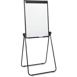 Lorell 2-Sided Dry Erase Easel, 24 in x 36 in x 67 in, Black