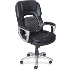 Lorell Accucel Executive Chair, 26-3/4 in x 30 in x 46-3/4 in, Black