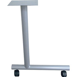 Lorell C-Leg Table Base, w/2 in casters, 1-1/2 inx22 inx27 in, 2/CT, Black