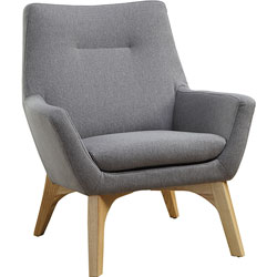 Lorell Chair, Lumbar Support, 32-3/5 inWx19-3/4 inLx35-1/2 inH, Gray/Natural