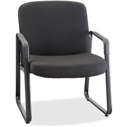 Lorell Fabric Guest Chair, 26-1/4 in x 27-1/4 in x 35 in, Black