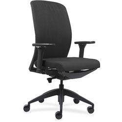 Lorell High-back Chair, 6-Way Adjustable Arms, 26-1/2 in x 25 in x 47 in, Black