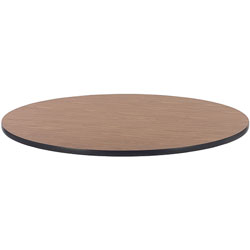 Lorell Laminate Round Activity Tabletop, 48 in, Med Oak