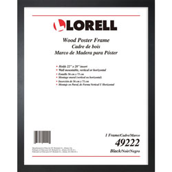 Lorell Poster Frame, Wall-Mountable, 22 inLx28 inH, Black