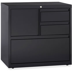 Lorell PSC Door Lateral File, 30 in x 18-5/8 in x 28 in, Black