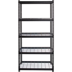 Lorell Shelving, Wire, Boltless, 2300 lb. Cap, 36 inx18 inx72 in, Black