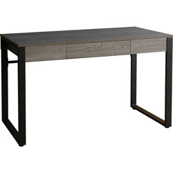 Lorell SOHO Table Desk, 47 in x 23.5 in x 30 in, 1, Band Edge, Material: Steel Leg, Laminate Top, Polyvinyl Chloride (PVC) Edge, Steel Base, Finish: Charcoal, Powder Coated Base