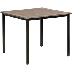 Lorell Table, Outdoor, Polystyrene, 36-5/8 inx36-5/8 inx30-3/4 in, Charcoal