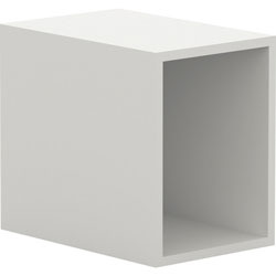 Lorell White Single Cubby Storage Base Adder Unit, 11.8 in x 17.8 in Depth x 15.8 in Height, White