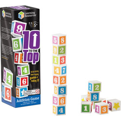 Learning Resources Foam Number Towers Game, 30Pcs, Ast