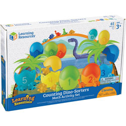 Learning Resources Math Activity Set, Dino-Sorters, 3 in, 55/ST, Multi