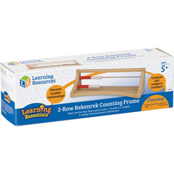 Learning Resources Rekenrek Counting Frame, 2-Row, 2-3/4 inWx9 inLx3 inH, 18 EA/CT