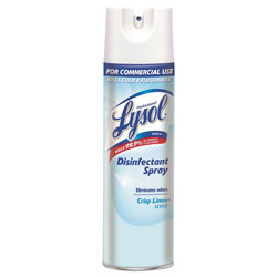 Lysol Disinfectant Spray, Crisp Linen, 19 oz Aerosol, 12 Cans/Carton (74828RC)