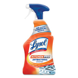 Lysol Kitchen Pro Antibacterial Cleaner, Citrus Scent, 22 oz Spray Bottle, 9/Carton