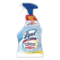 Lysol Multi-Purpose Hydrogen Peroxide Cleaner, Citrus Sparkle Zest, 32 oz Trigger Spray Bottle, 9/Carton
