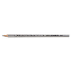 Markal Silver-Streak Welder's Pencil, Silver Lead/Barrel, Dozen (434-96101)