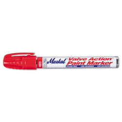 Markal Valve Action Paint Marker 96822, Medium Bullet Tip, Red