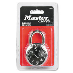 Master Lock Company Combination Lock, Stainless Steel, 1 7/8" Wide, Black Dial (MLK1500D)