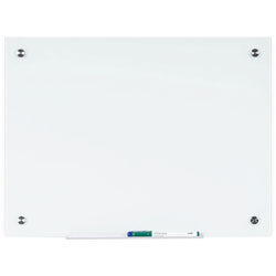 MasterVision™ Dry-Erase Board, Glass, 24 inWx1/4 inLx36 inH, White
