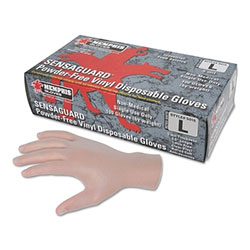 MCR Safety SENSAGUARD™ Powder-Free Vinyl Disposable Gloves, 5 mil, Large, Clear
