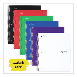 Mead Wirebound Notebook, 1 Subject, College Rule, Assorted Color Covers, 11 x 8.5, 100 Sheets