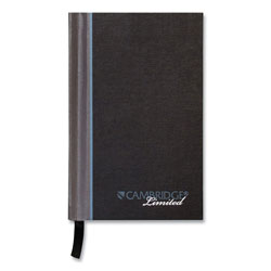 Cambridge Pocket-Sized Casebound Notebook, 1 Subject, Wide/Legal Rule, Black/Gray/Blue Cover, 5.25 x 3.5, 96 Sheets