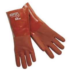 Memphis Glove 14" Gauntlet Premium Double Dipped Red PVC Jer