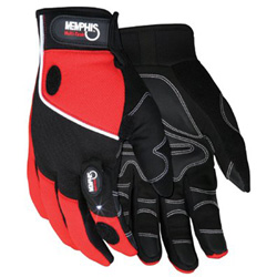 Memphis Glove MULTI-TASK RED SPANDEX-SYNTHETIC LEATHER- WITH