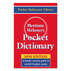 Merriam-Webster Pocket Dictionary, Paperback, 416 Pages