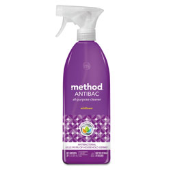 Method Products Antibac All-Purpose Cleaner, Wildflower, 28 oz Spray Bottle, 8/Carton