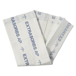 Medline Extrasorbs Air-Permeable Disposable DryPads, 30 in x 36 in, White, 70/Carton