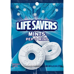Marjack Lifesavers, Pep-O-Mint, 6.25 oz. Bag